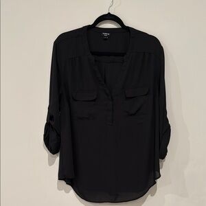 Torrid Black 3/4 Sleeve Tunic Blouse Sz. 1